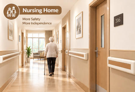 Nursing Home Protective Handrail